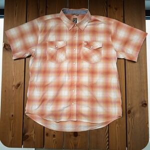 Noble Outfitters Western Snap Shirt Men's XXL Plaid Short Sleeve